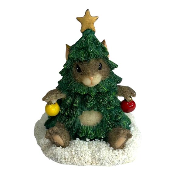 Charming Tails Figurine Fitz & Floyd Oh Mackenzie Tree Christmas Holiday Decor - Picture 6 of 7